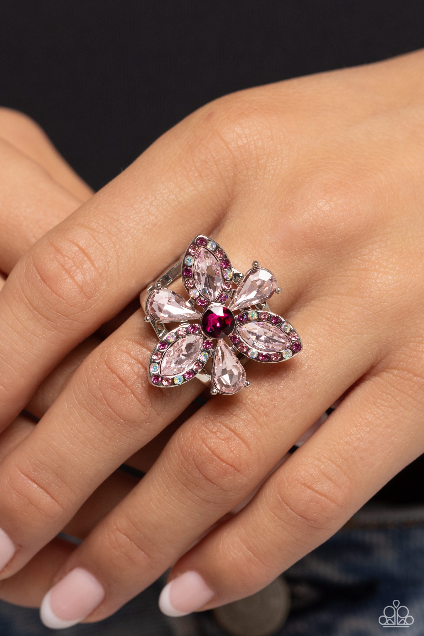 Blazing Blooms - Pink Ring - Paparazzi - Dare2bdazzlin N Jewelry