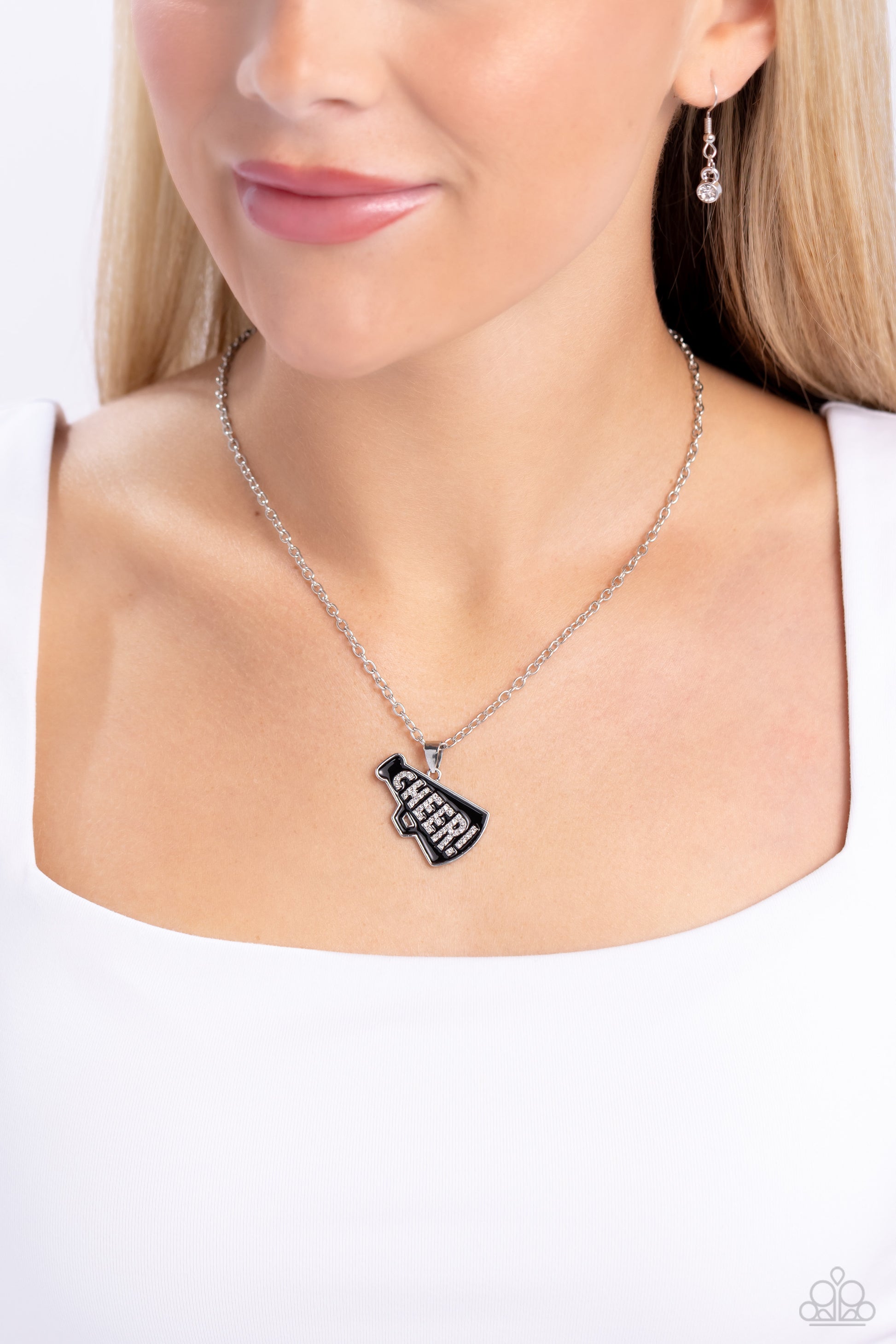 Cheer Champion - Black Necklace - Paparazzi - Dare2bdazzlin N Jewelry