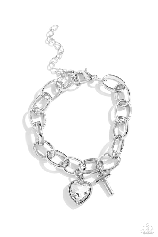 Guess Now Its INITIAL - White - T Bracelet - Paparazzi - Dare2bdazzlin N Jewelry