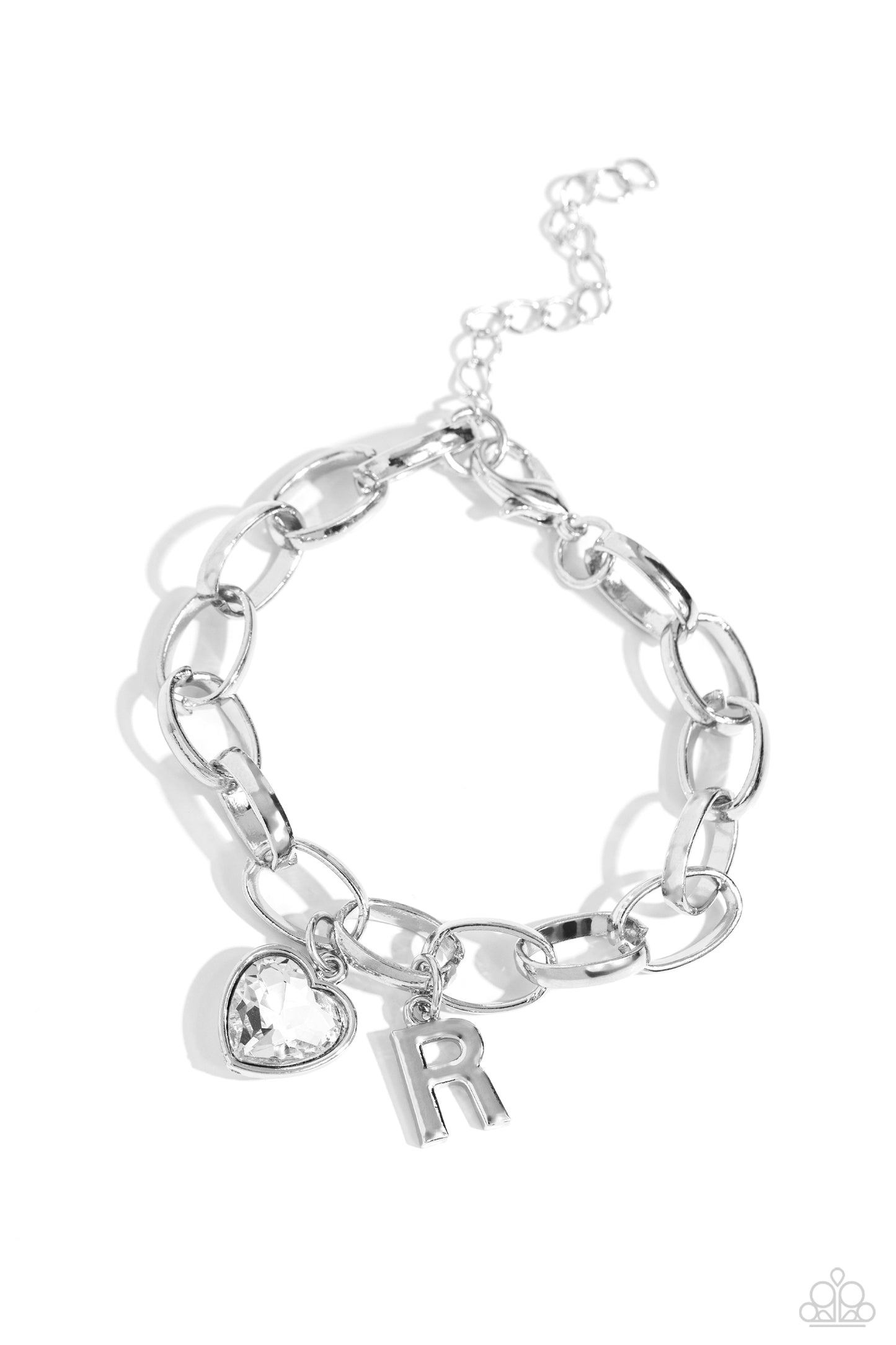 Guess Now Its INITIAL - White - R Bracelet - Paparazzi - Dare2bdazzlin N Jewelry