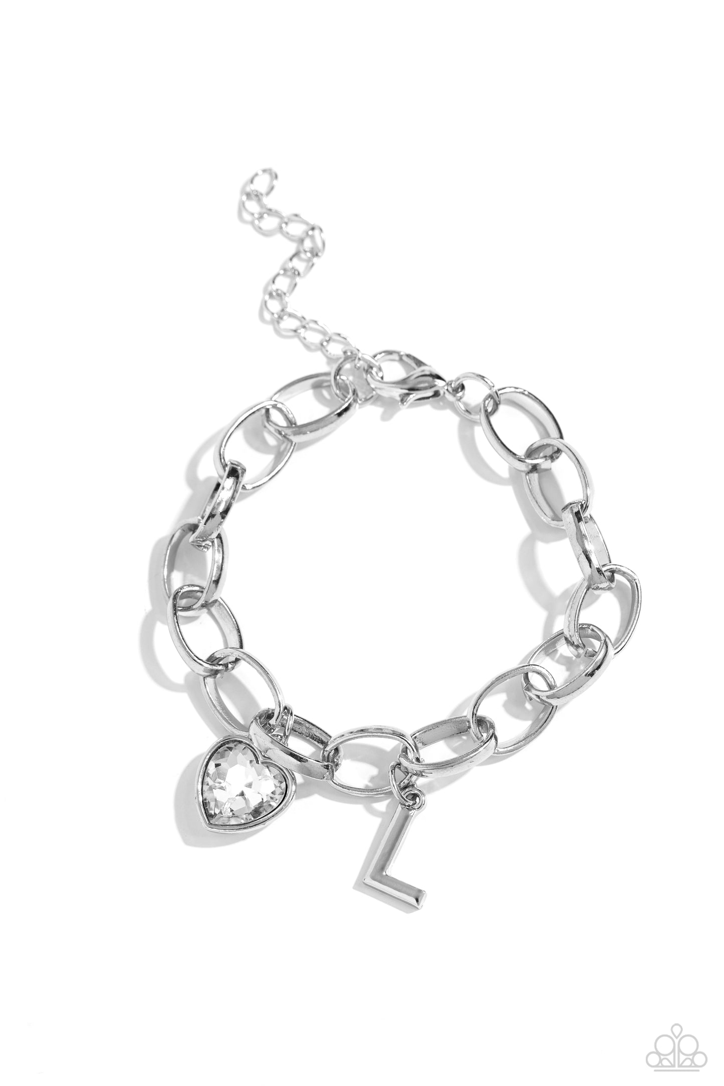 Guess Now Its INITIAL - White - L Bracelet - Paparazzi - Dare2bdazzlin N Jewelry