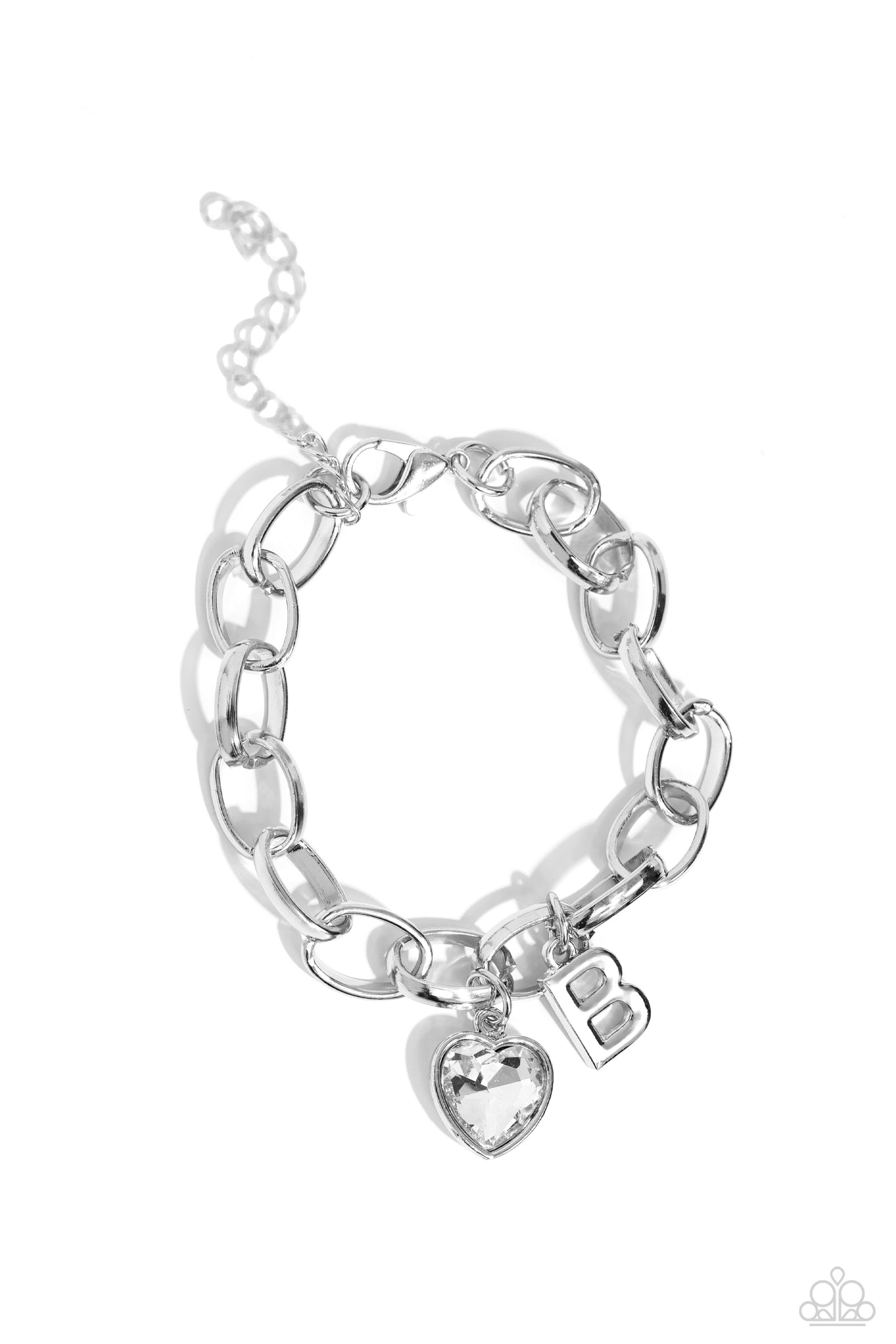 Guess Now Its INITIAL - White - B Bracelet - Paparazzi - Dare2bdazzlin N Jewelry