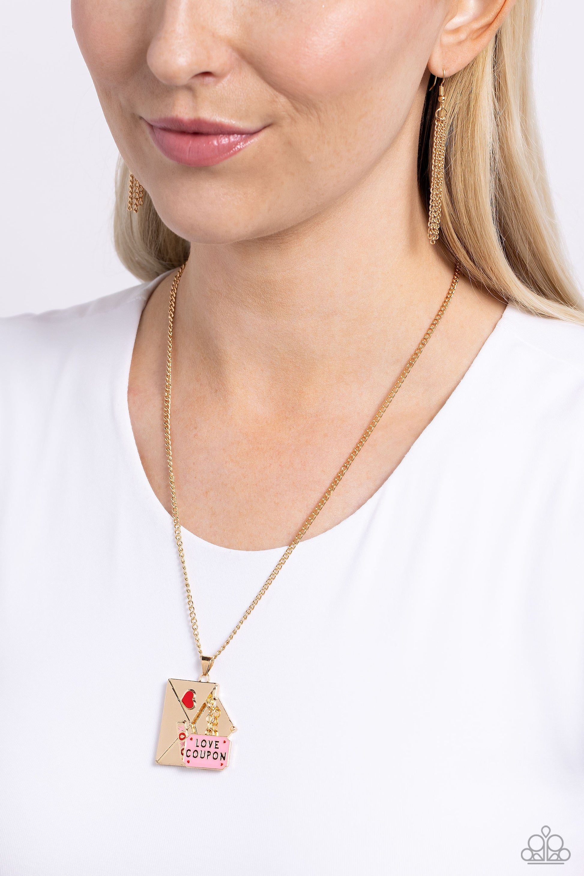 Love Coupon - Gold Necklace - Paparazzi - Dare2bdazzlin N Jewelry