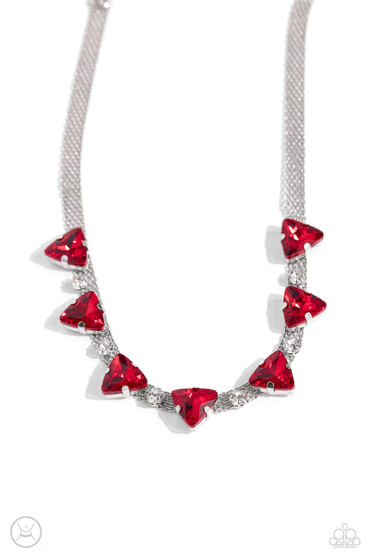 Strands of Sass - Red Choker Necklace - Paparazzi - Dare2bdazzlin N Jewelry