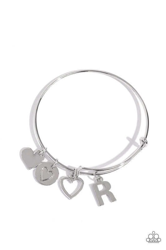 Making It INITIAL - Silver - R Bracelet - Paparazzi - Dare2bdazzlin N Jewelry