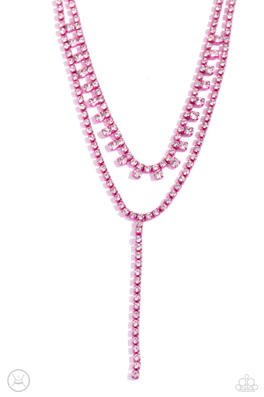 Champagne Night - Pink Necklace - Paparazzi - Dare2bdazzlin N Jewelry