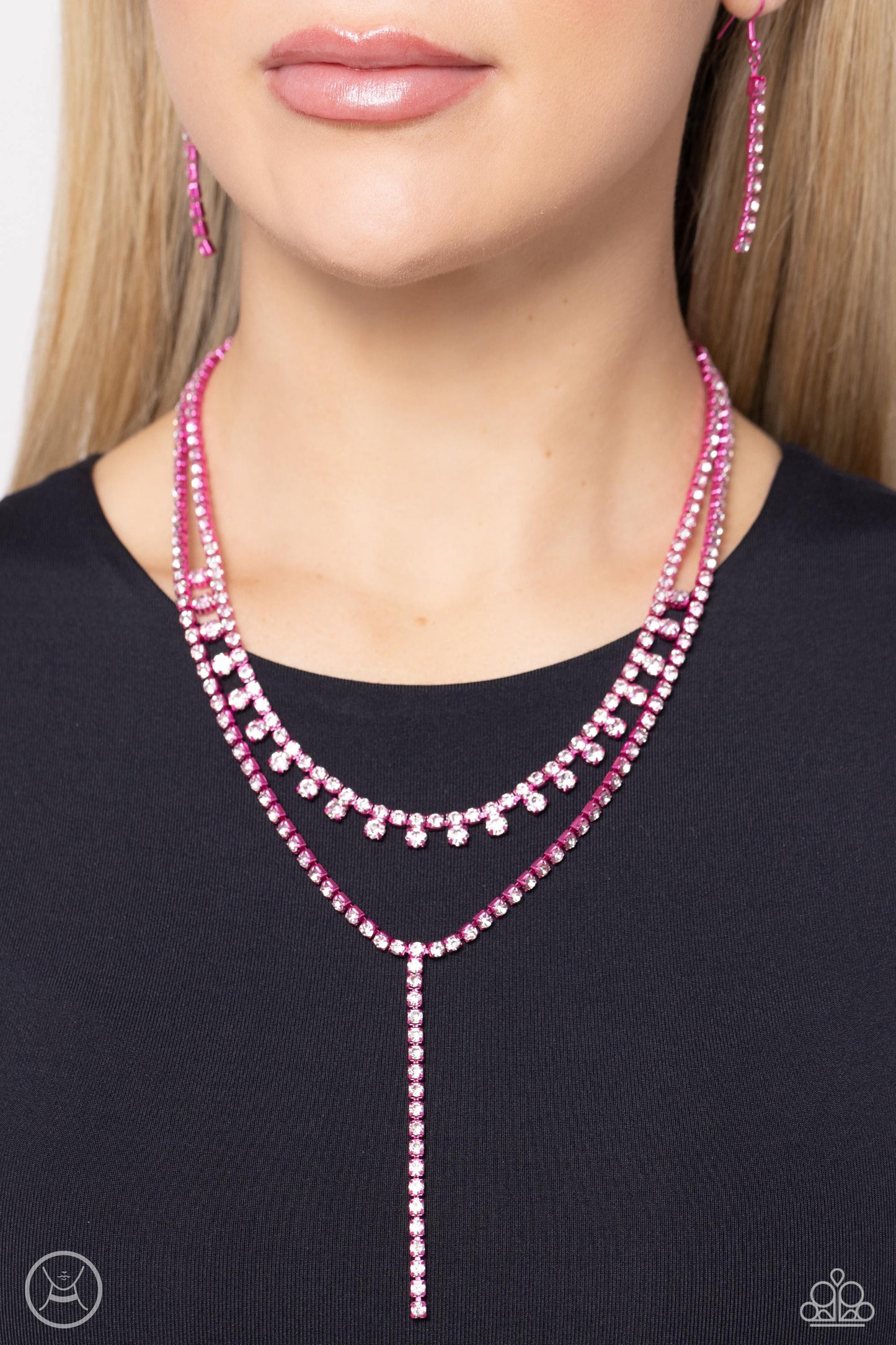 Champagne Night - Pink Necklace - Paparazzi - Dare2bdazzlin N Jewelry