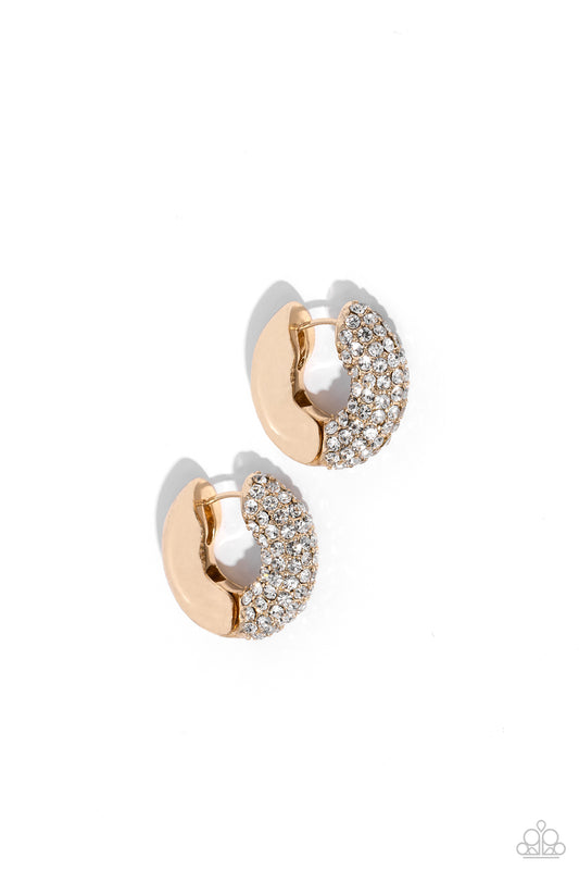 Combustible Confidence - Gold Hoops Hinge Earring - Paparazzi - Dare2bdazzlin N Jewelry