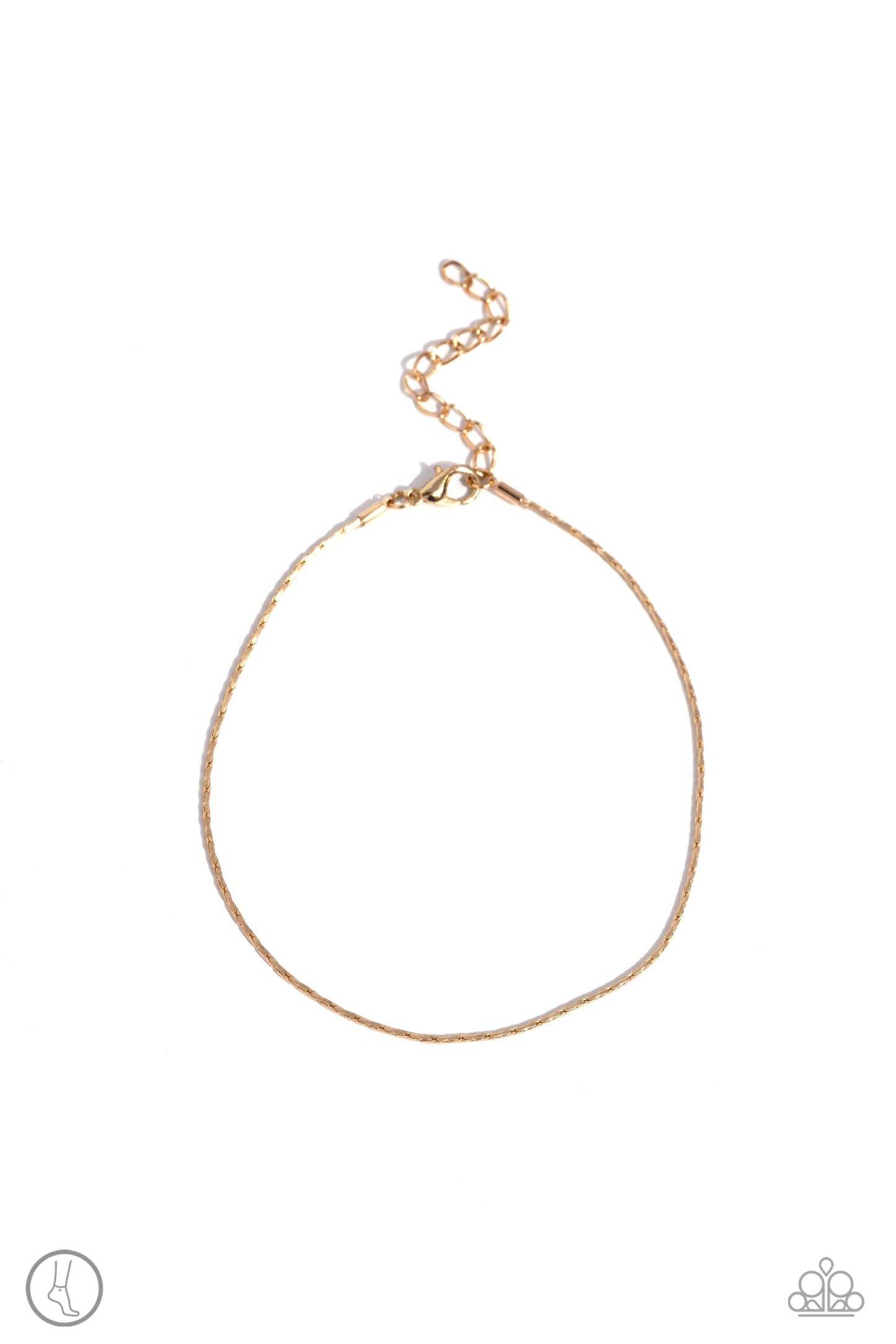 High-Tech Texture - Gold Anklet - Paparazzi - Dare2bdazzlin N Jewelry