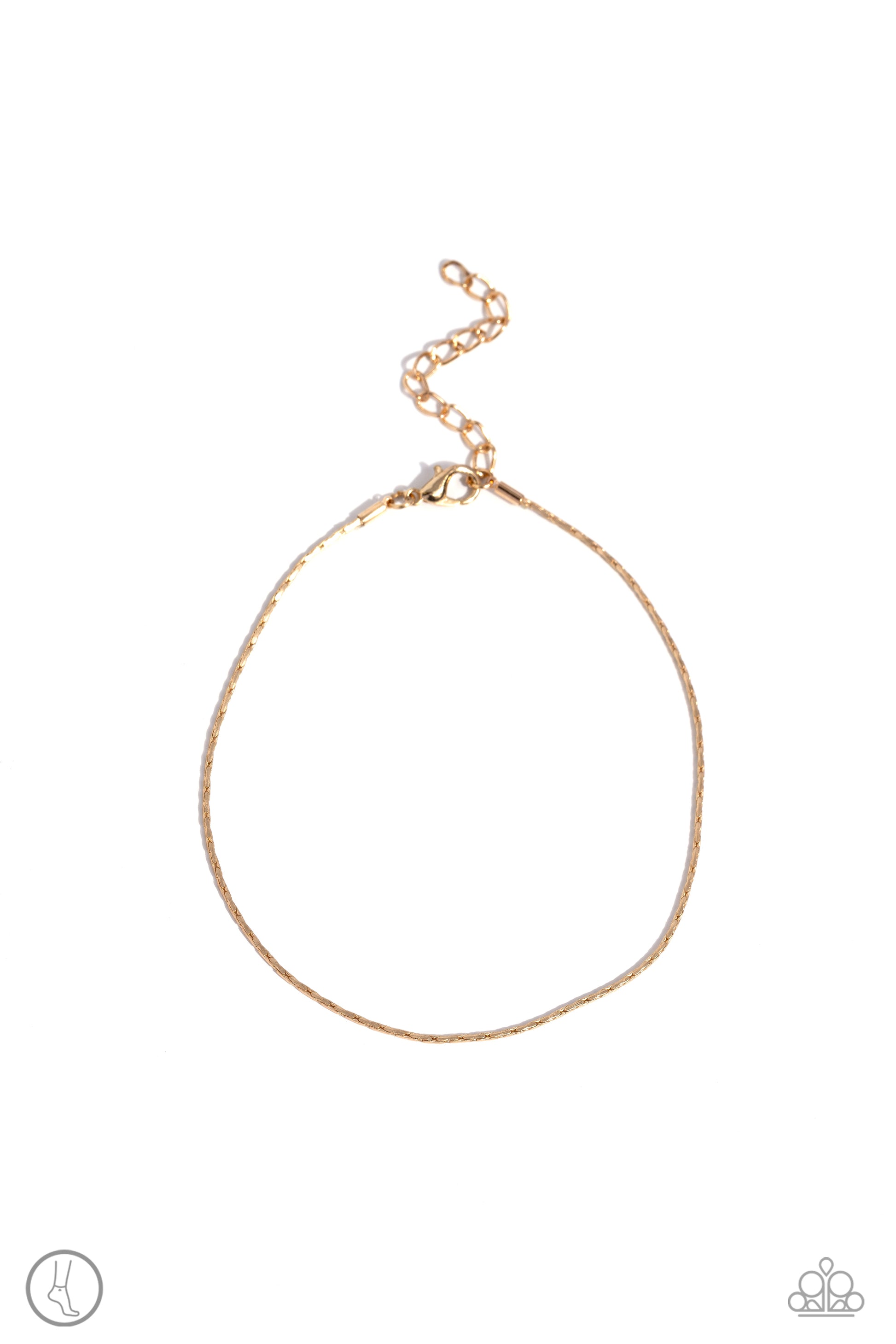 High-Tech Texture - Gold Anklet - Paparazzi - Dare2bdazzlin N Jewelry