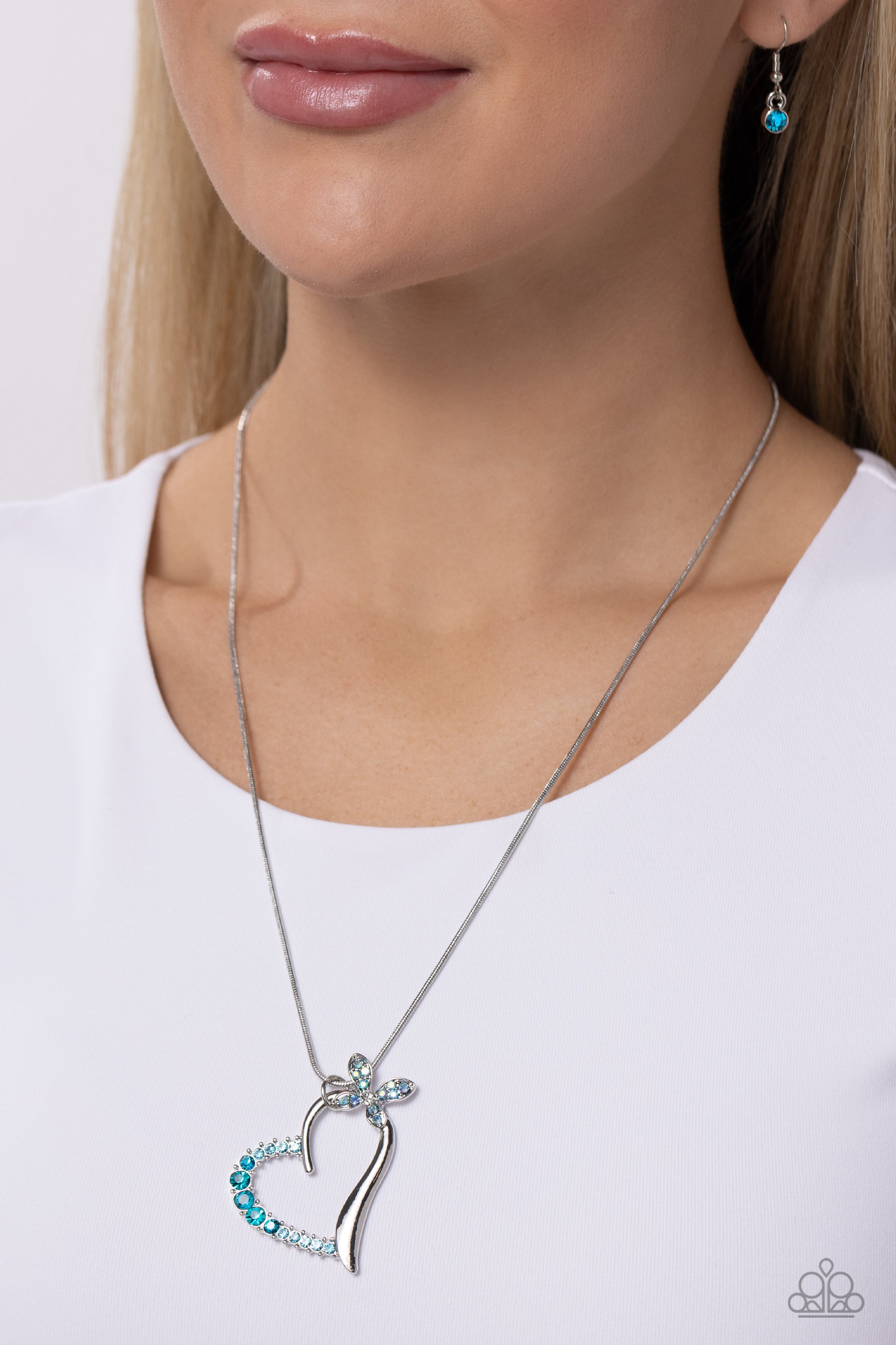 Half-Hearted Haven - Blue Necklace - Paparazzi - Dare2bdazzlin N Jewelry