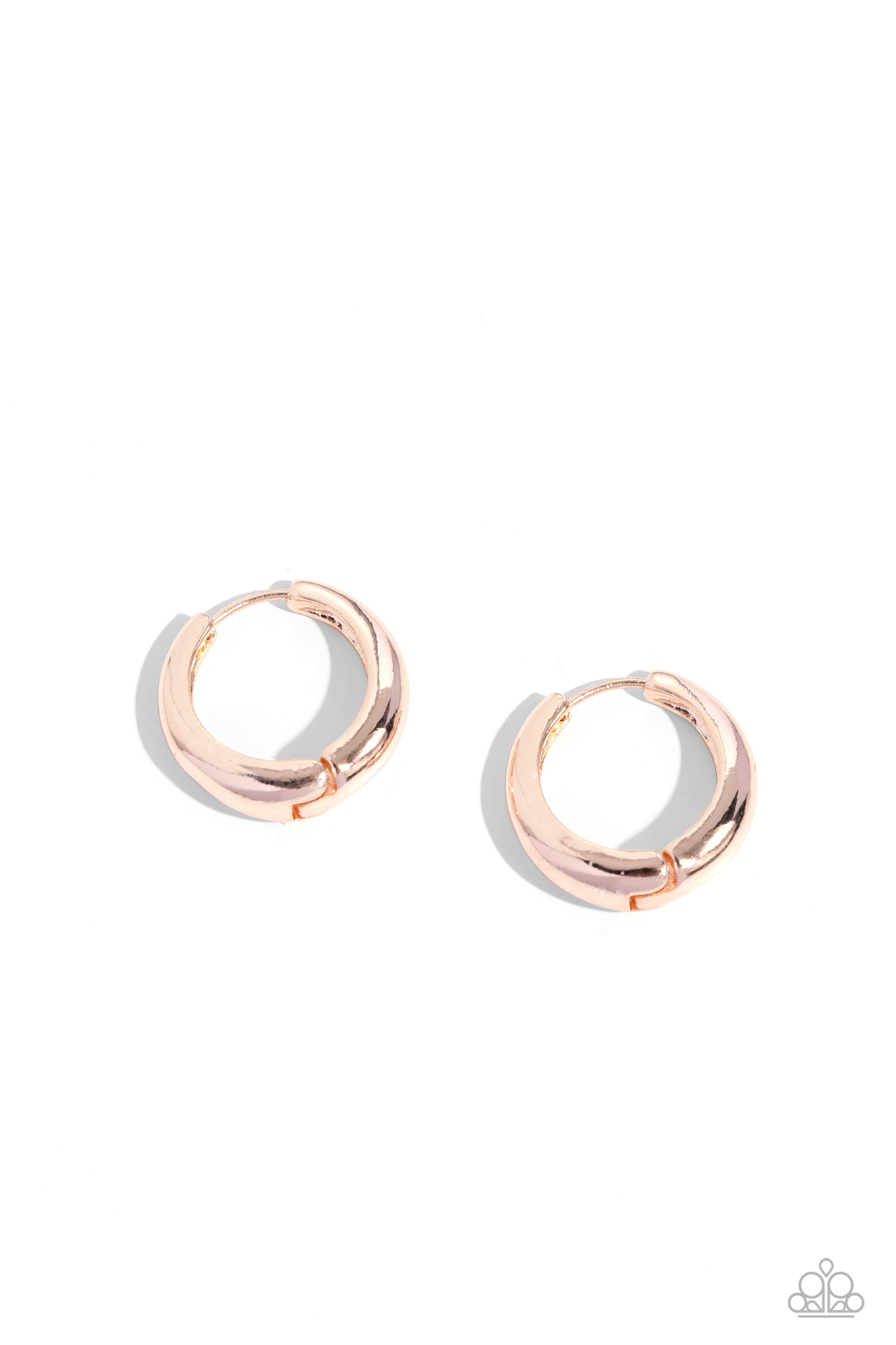 Streamlined Status - Rose Gold Hoops - Hinge Earring - Paparazzi - Dare2bdazzlin N Jewelry
