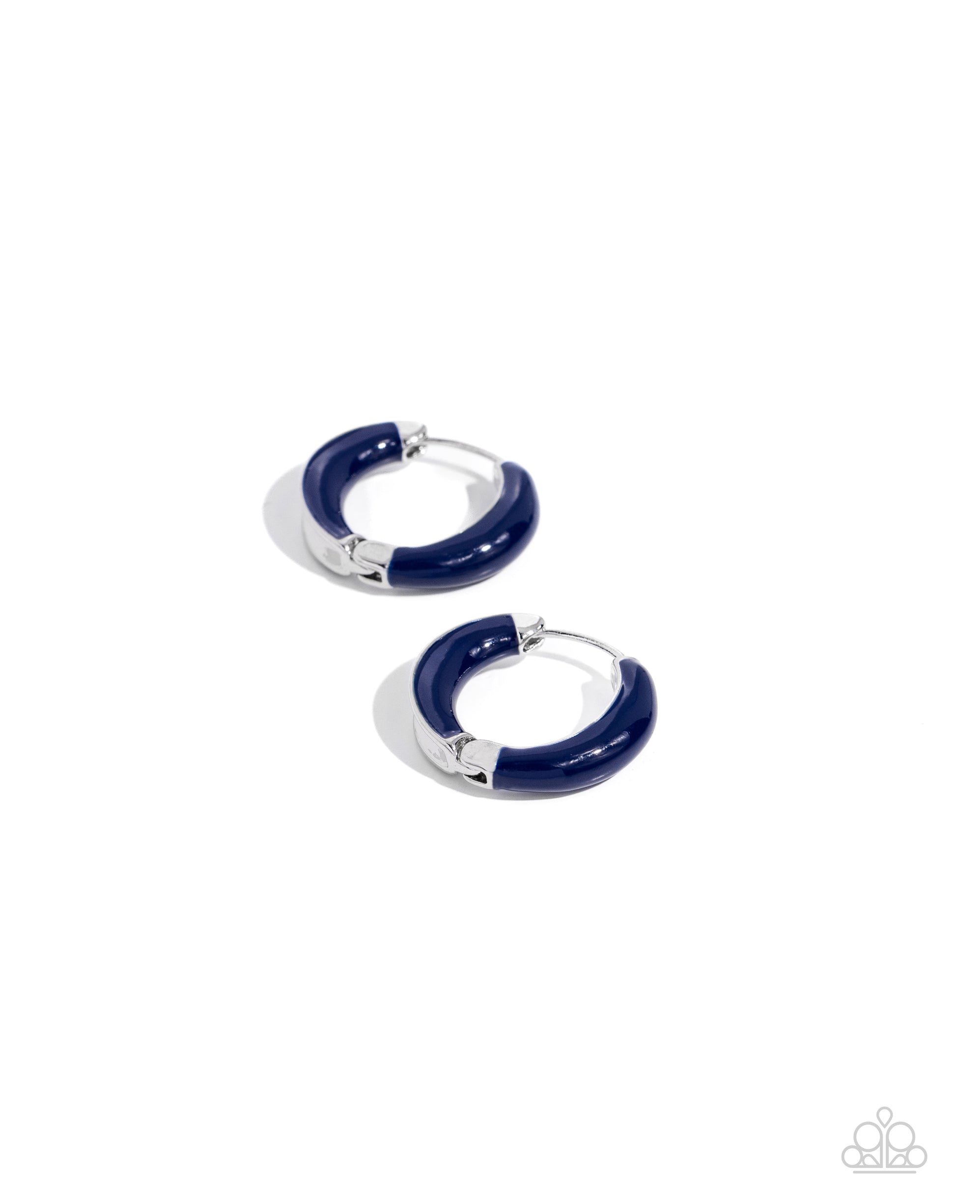 Pivoting Paint - Blue Hoops Hinge Earring - Paparazzi - Dare2bdazzlin N Jewelry