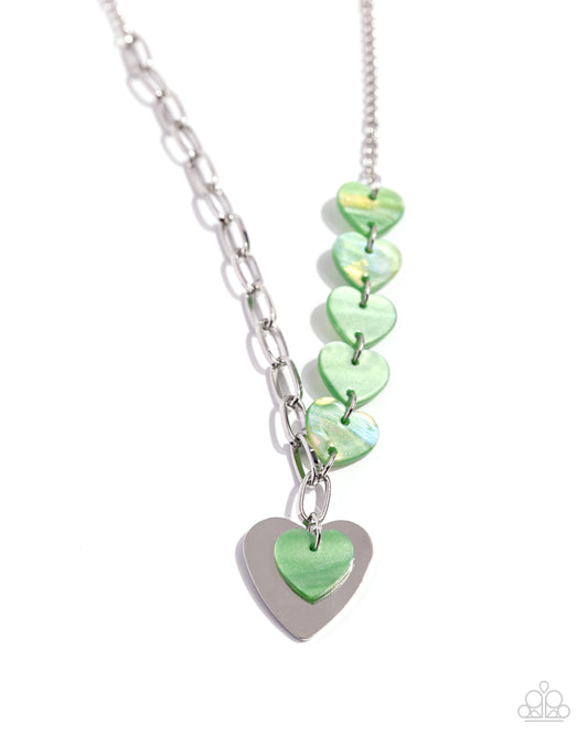 HEART Of The Movement - Green Necklace - Paparazzi - Dare2bdazzlin N Jewelry