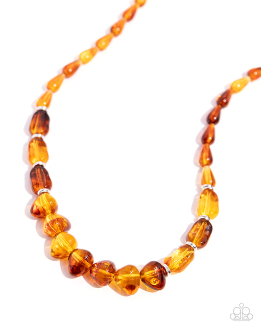 GLASSY Getaway - Brown Necklace - Paparazzi - Dare2bdazzlin N Jewelry