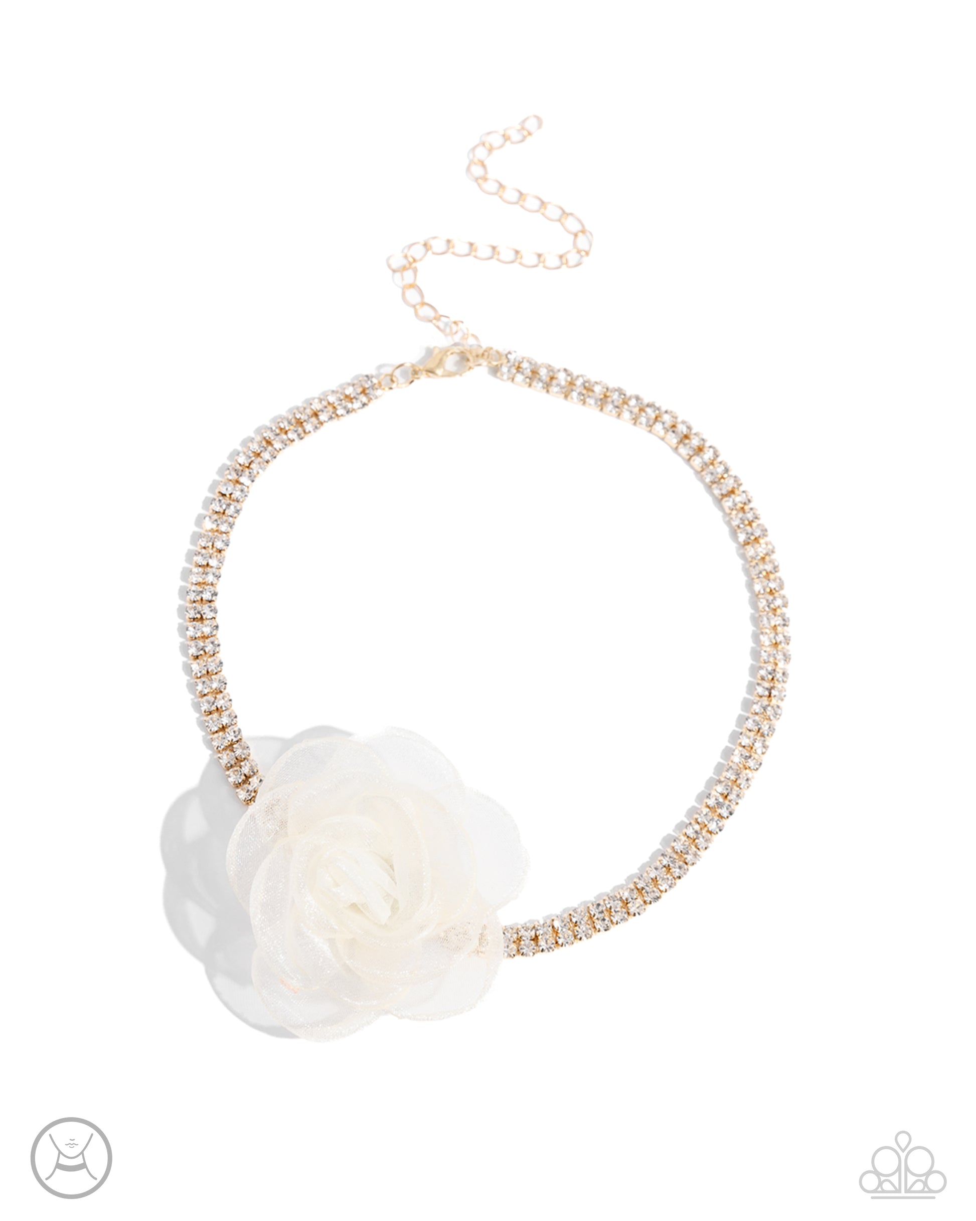 Rosy Range - Gold Choker - Paparazzi - Dare2bdazzlin N Jewelry