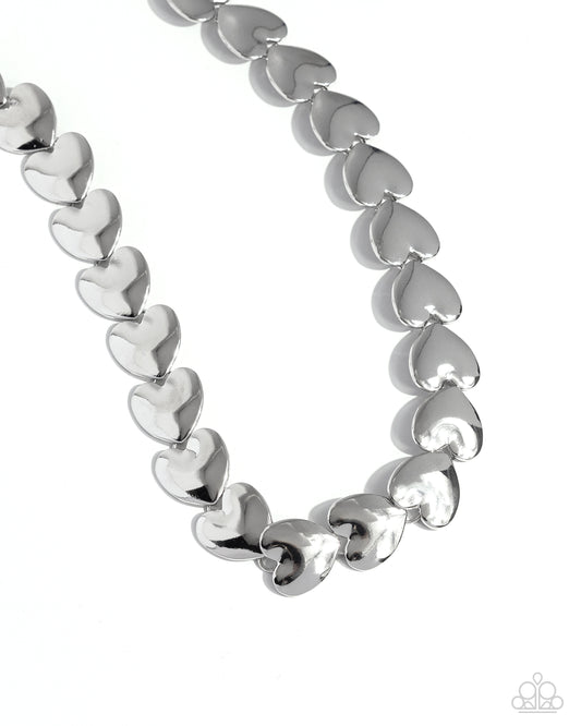 Heirloom Hearts - Silver Necklace - Paparazzi - Dare2bdazzlin N Jewelry