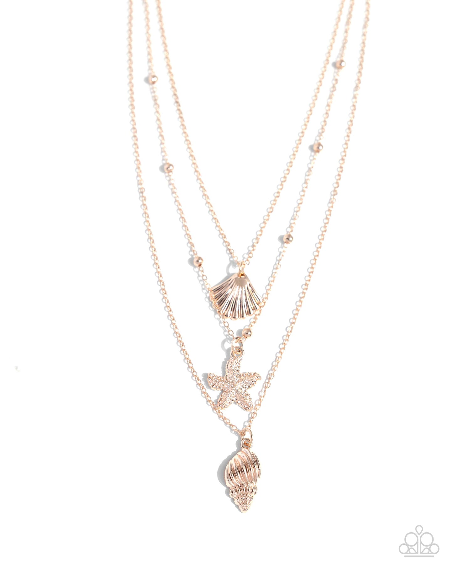 Seashell Sonata - Rose Gold Necklace - Paparazzi - Dare2bdazzlin N Jewelry