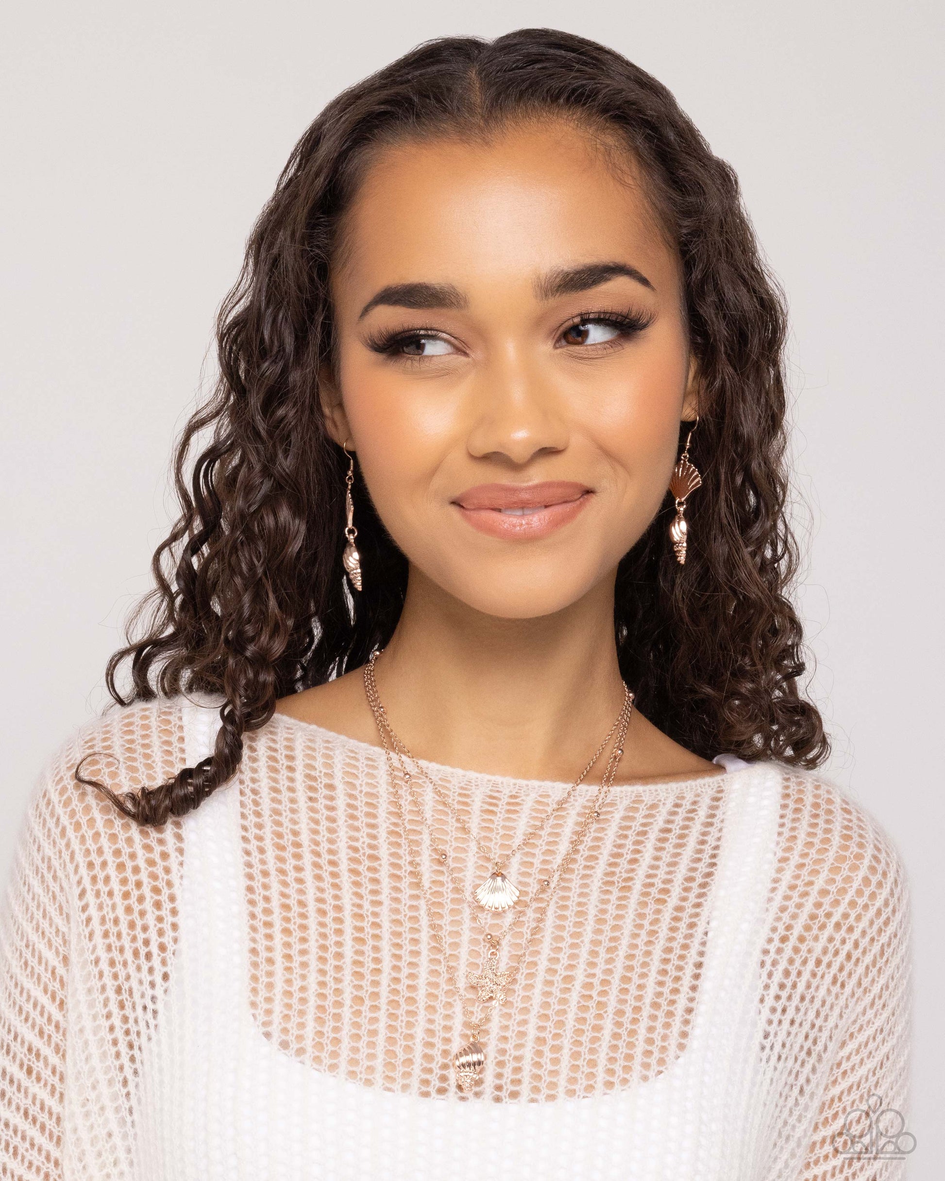 Seashell Sonata - Rose Gold Necklace - Paparazzi - Dare2bdazzlin N Jewelry