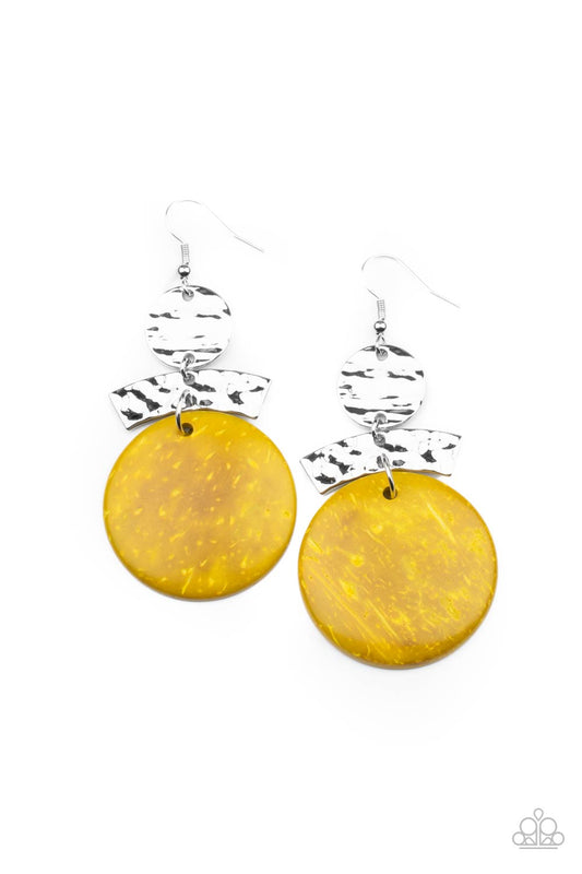 Diva Of My Domain Yellow Earring - Paparazzi - Dare2bdazzlin N Jewelry