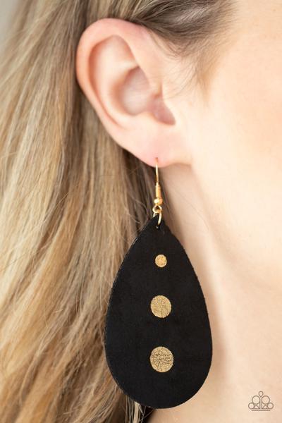 Rustic Torrent Black Earring - Paparazzi - Dare2bdazzlin N Jewelry