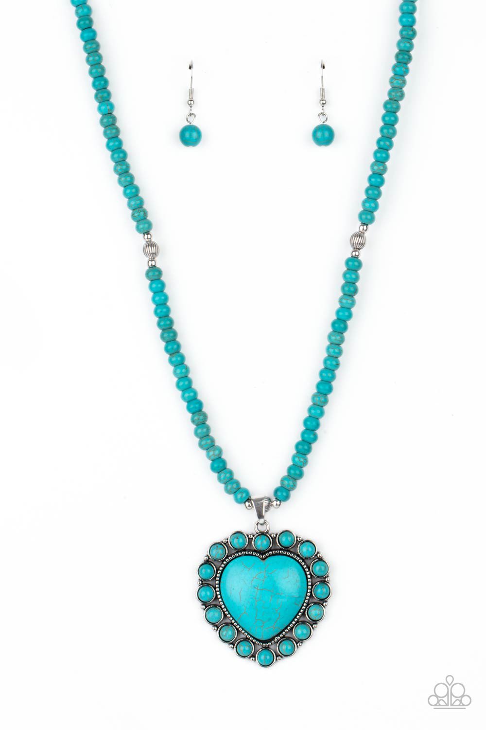 A Heart Of Stone Blue Necklace - Paparazzi - Dare2bdazzlin N Jewelry