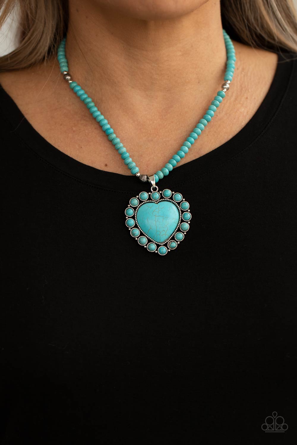 A Heart Of Stone Blue Necklace - Paparazzi - Dare2bdazzlin N Jewelry