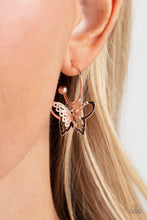Load image into Gallery viewer, Butterfly Freestyle Rose Gold Hoop Earring - Dare2bdazzlin N Jewelry
