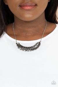 Flight of FANCINESS Silver Necklace - Paparazzi - Dare2bdazzlin N Jewelry