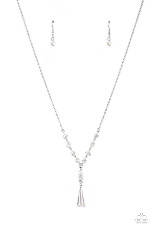 Olympian Oracle White Necklace - Paparazzi - Dare2bdazzlin N Jewelry