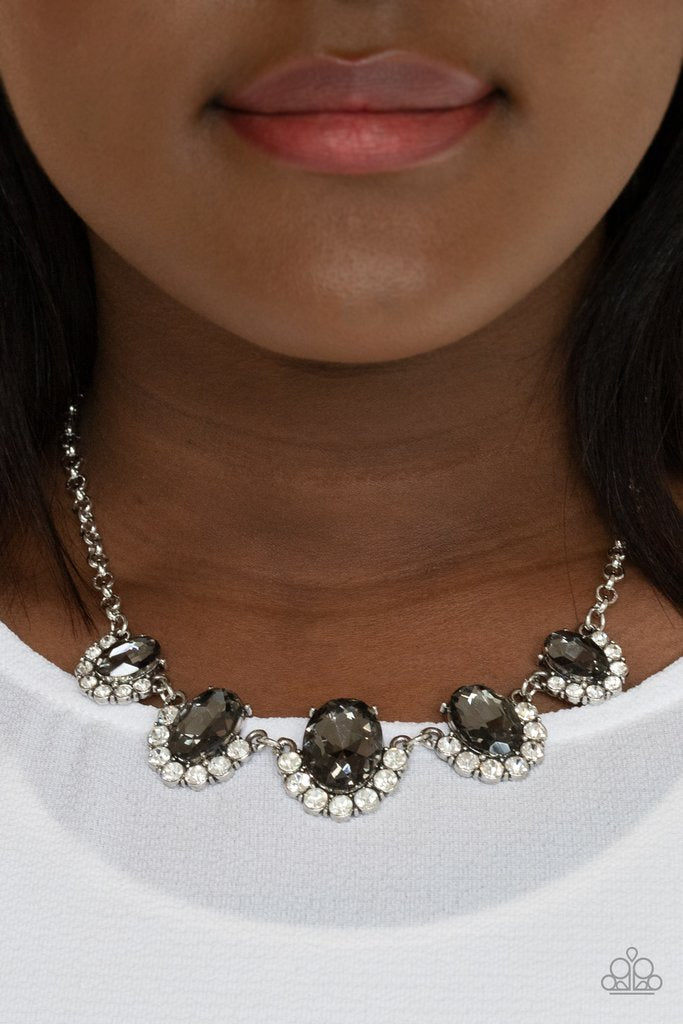 The Queen Demands It Silver Necklace - Paparazzi - Dare2bdazzlin N Jewelry