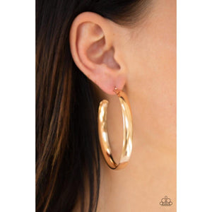 A Double Feature - Gold Earrings - Paparazzi - Dare2bdazzlin N Jewelry