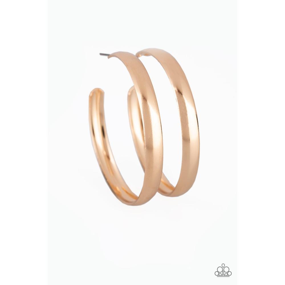 A Double Feature - Gold Earrings - Paparazzi - Dare2bdazzlin N Jewelry