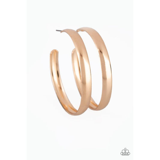 A Double Feature - Gold Earrings - Paparazzi - Dare2bdazzlin N Jewelry