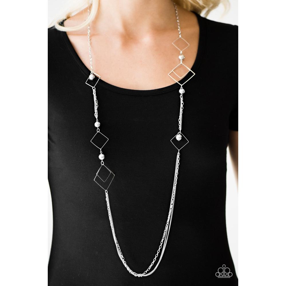 A Fashionable Frame Of Mind - Silver Necklace - Paparazzi - Dare2bdazzlin N Jewelry