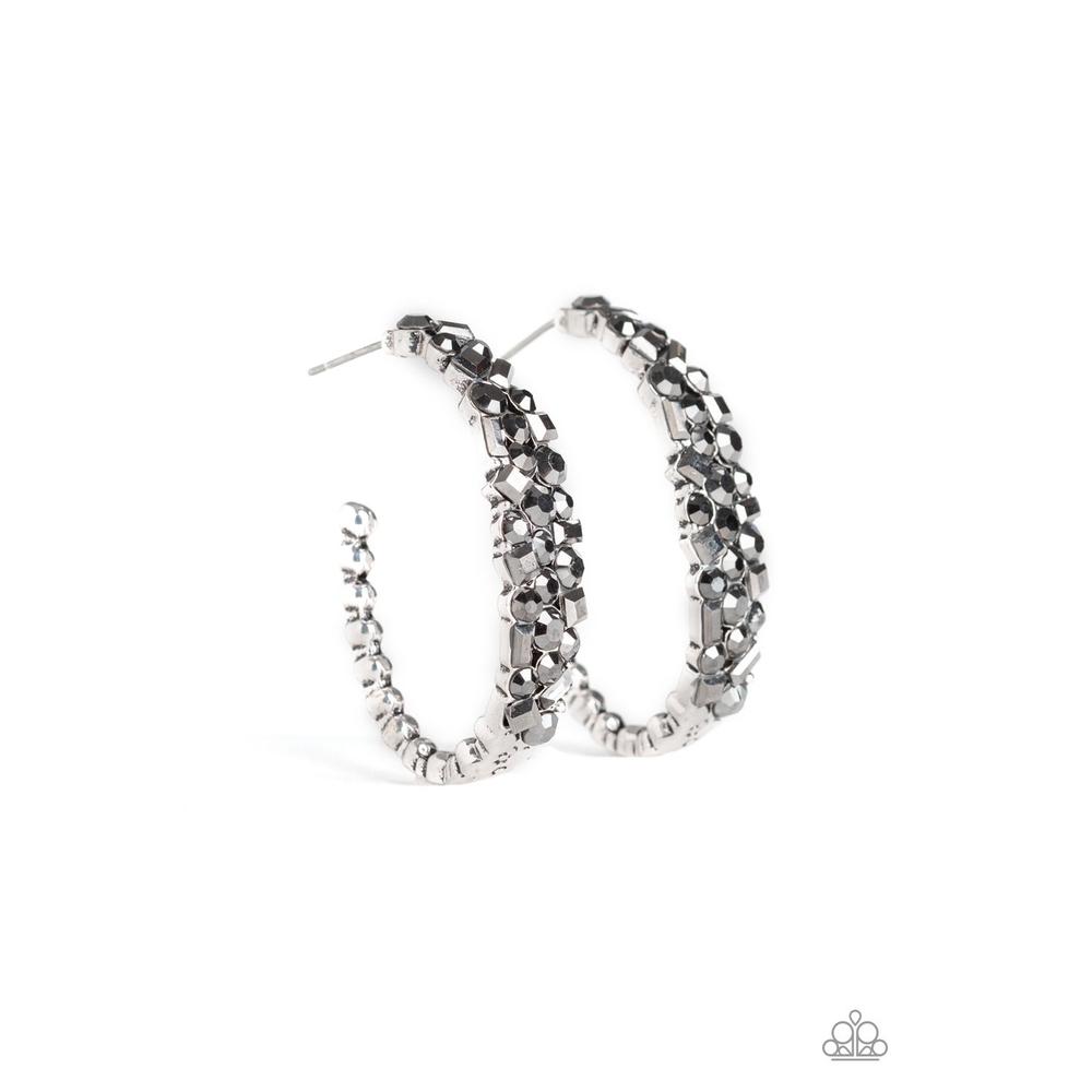 A GLITZY Conscience - Silver Earrings - Paparazzi