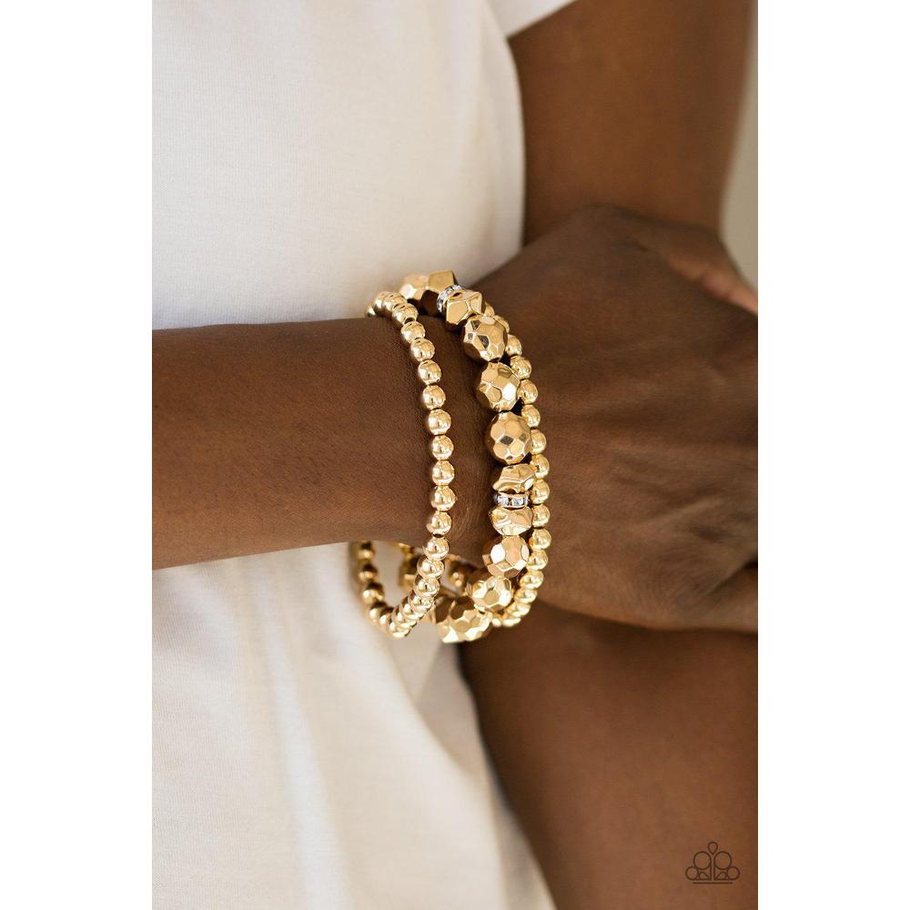 A HAUTE Mess - Gold Bracelet - Paparazzi - Dare2bdazzlin N Jewelry