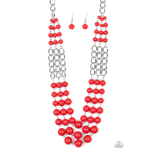 A La Vogue - Red Necklace - Paparazzi - Dare2bdazzlin N Jewelry