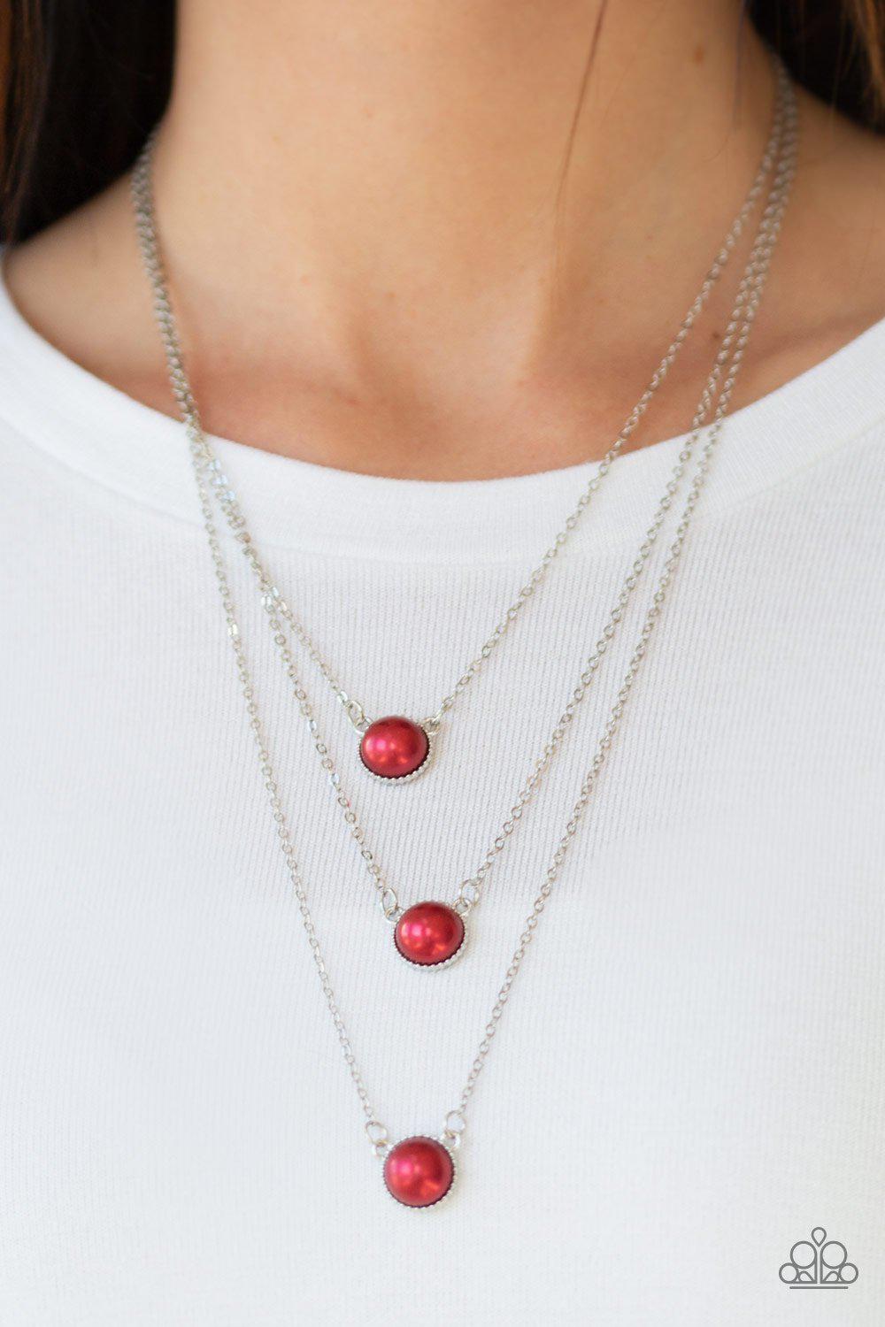 A Love For Luster - Red Necklace - Paparazzi - Dare2bdazzlin N Jewelry