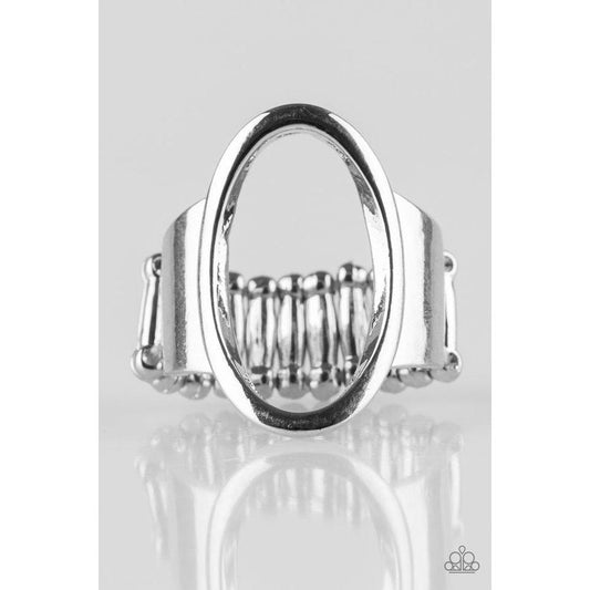 A One-Up - Silver Ring  - Paparazzi - Dare2bdazzlin N Jewelry