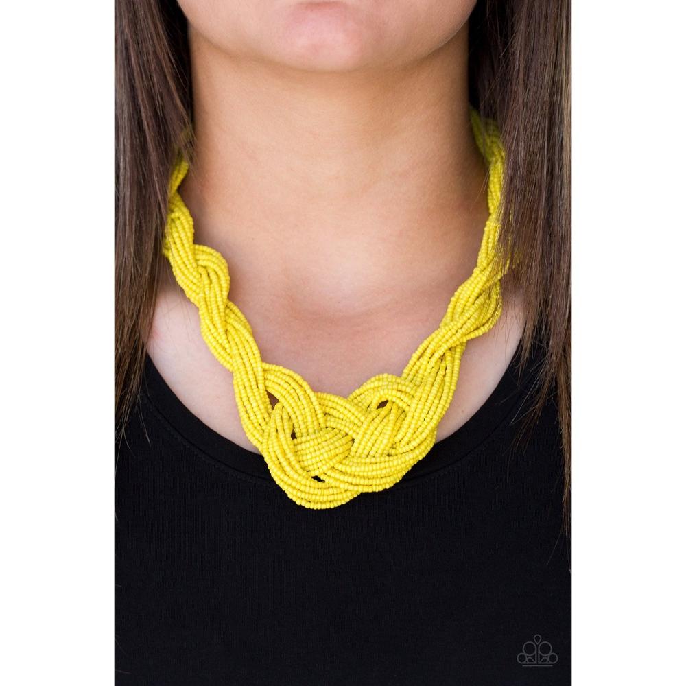 A Standing Ovation - Yellow Necklace - Paparazzi - Dare2bdazzlin N Jewelry