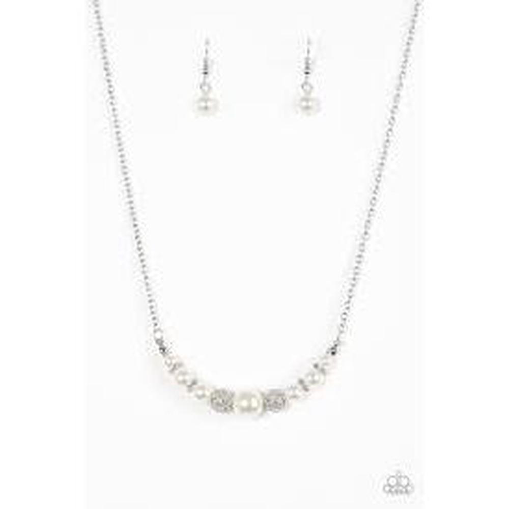 Absolutely Brilliant White Necklace - Paparazzi - Dare2bdazzlin N Jewelry
