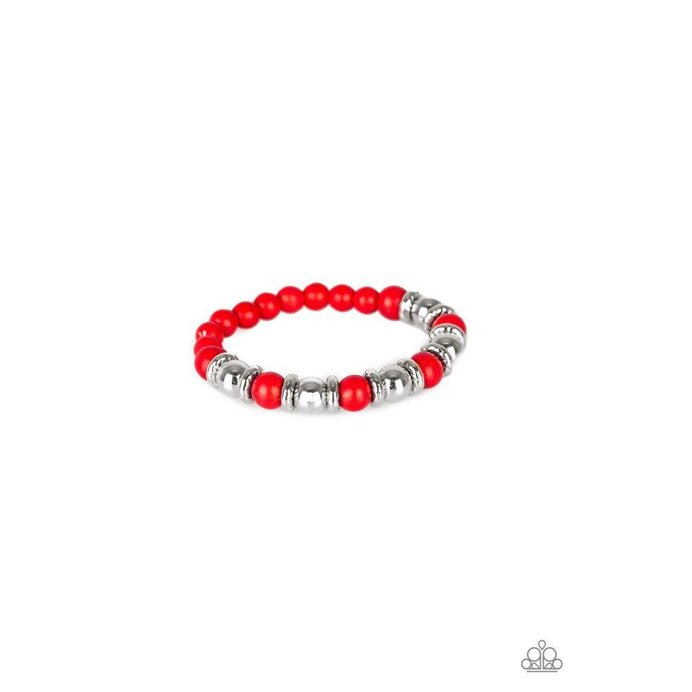 Across The Mesa - Red Bracelet - Paparazzi - Dare2bdazzlin N Jewelry