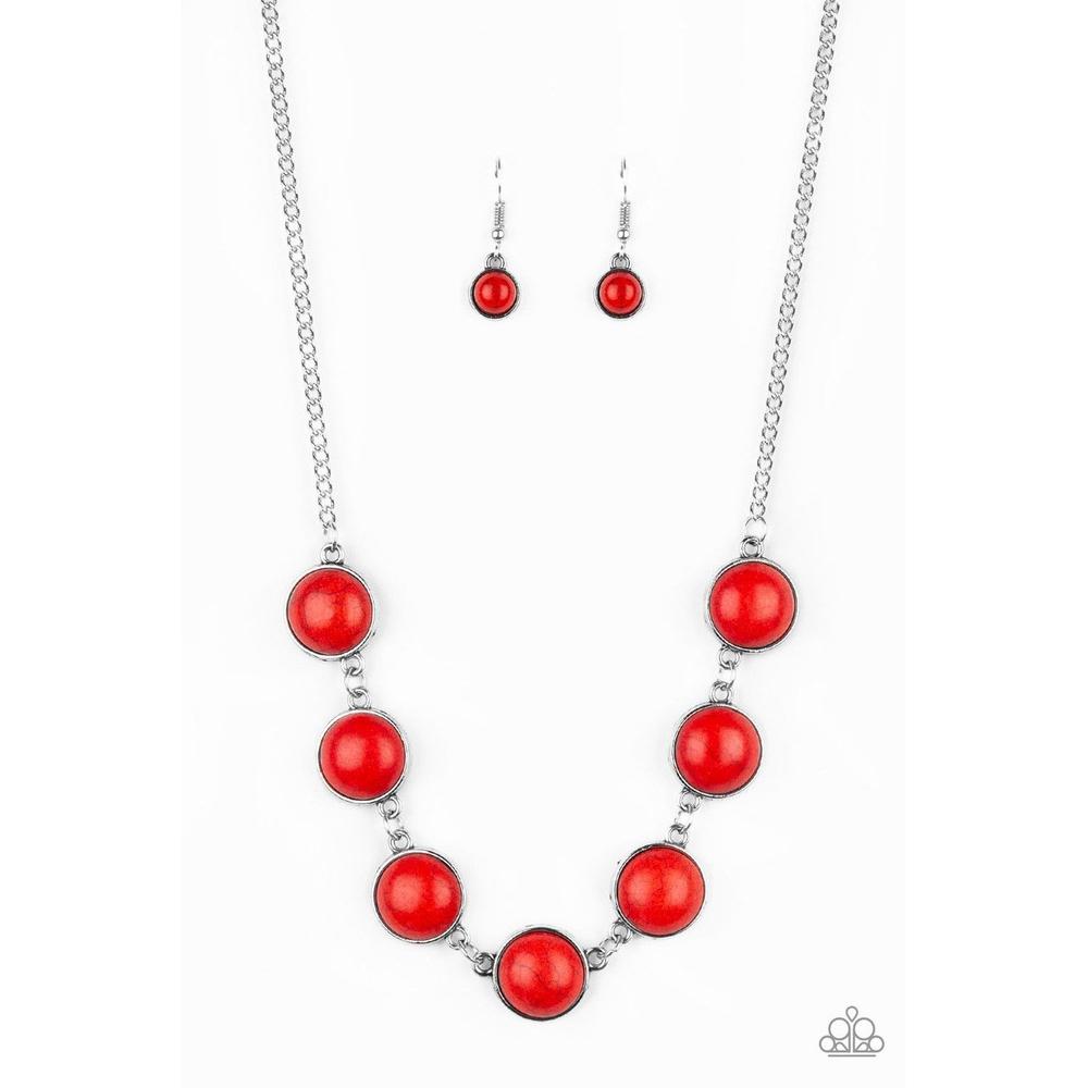 Adobe Attitude Red Necklace - Paparazzi - Dare2bdazzlin N Jewelry