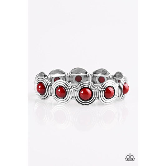 Adventurously Amazon - Red Bracelet - Paparazzi - Dare2bdazzlin N Jewelry