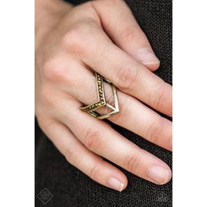 Ahead of the Pack Brass Ring - Paparazzi - Dare2bdazzlin N Jewelry