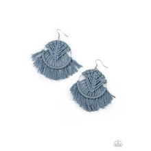 Load image into Gallery viewer, All About MACRAME- Blue Earrings - Paparazzi - Dare2bdazzlin N Jewelry

