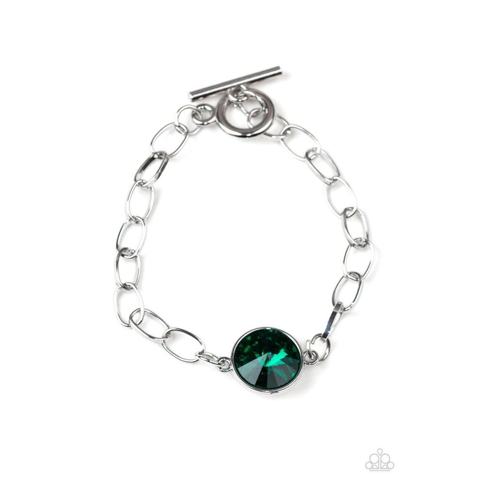 All Aglitter - Green Bracelet - Paparazzi - Dare2bdazzlin N Jewelry