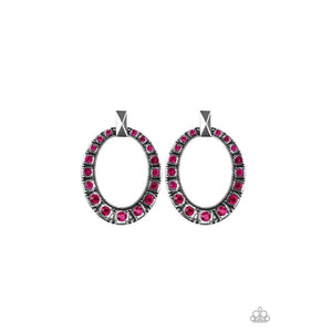 All For GLOW - Pink Earrings - Paparazzi - Dare2bdazzlin N Jewelry
