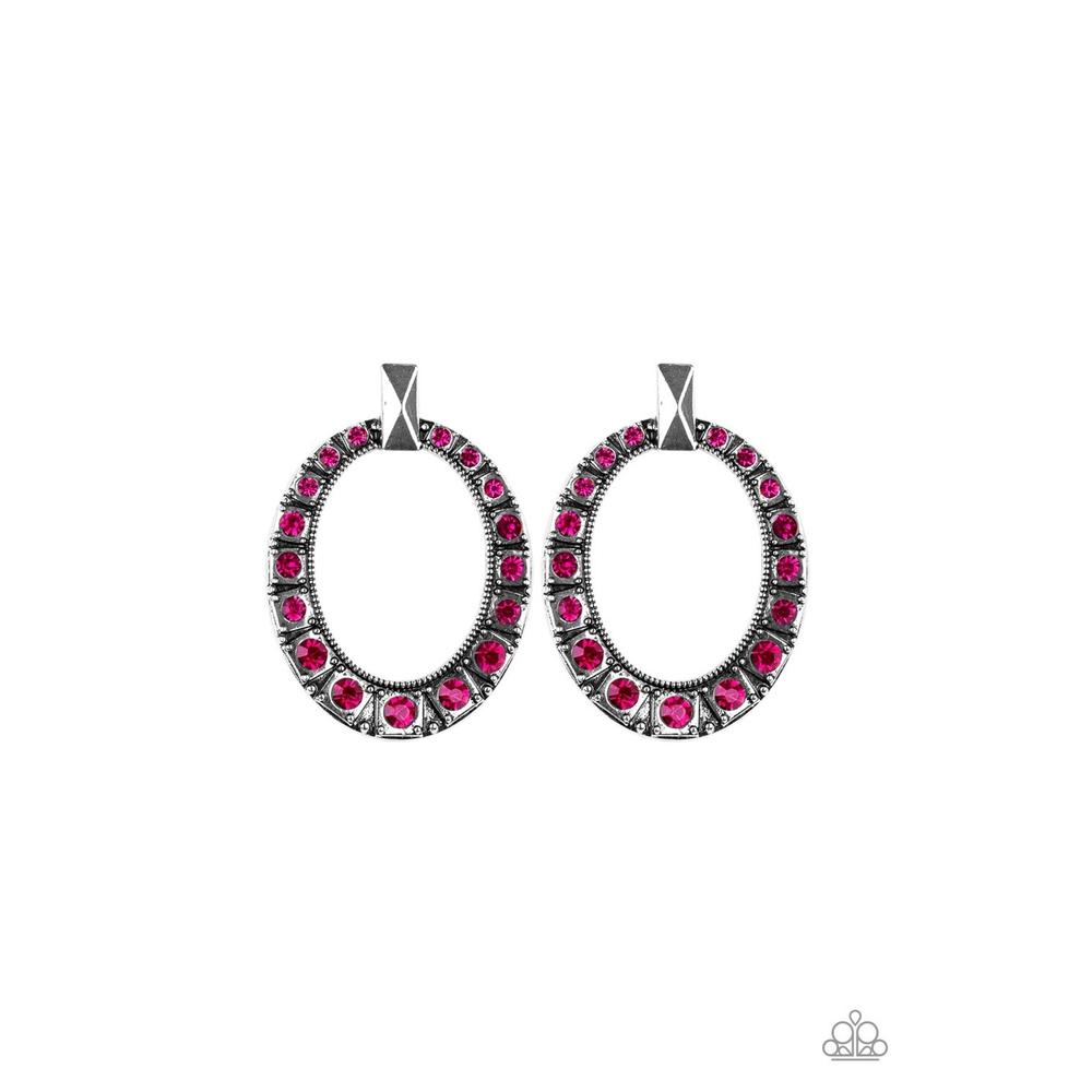 All For GLOW - Pink Earrings - Paparazzi - Dare2bdazzlin N Jewelry
